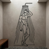 Man Shower Metal Wall Decor