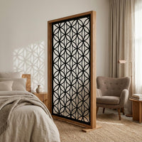 Flower of Life Metal Privacy Screen