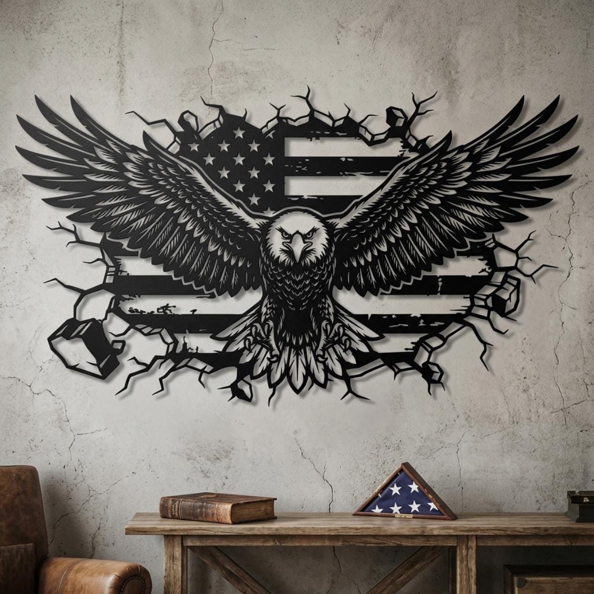 American Eagle Metal Wall Art