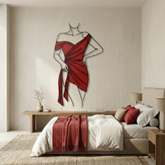 Elegant Woman Metal Wall Art