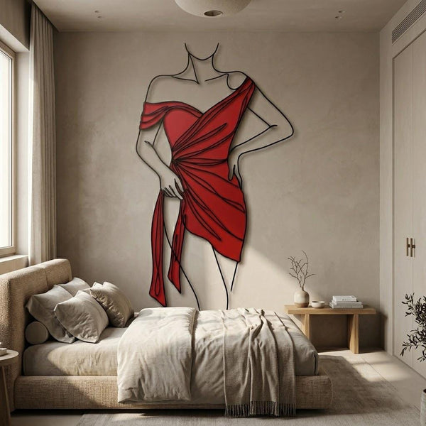 Elegant Woman Metal Wall Art