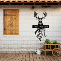 Hunting Fishing Metal Sign