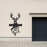 Hunting Fishing Metal Sign