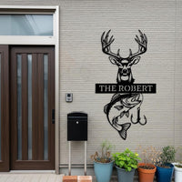 Hunting Fishing Metal Sign