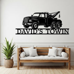 Tow Truck Metal Wall Art