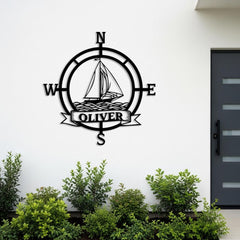 Custom Nautical Compass Wall Art