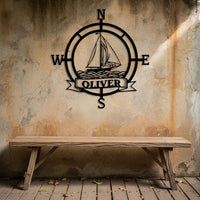 Custom Nautical Compass Wall Art