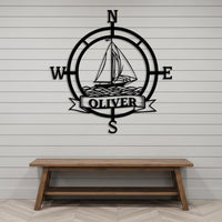 Custom Nautical Compass Wall Art