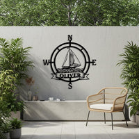 Custom Nautical Compass Wall Art