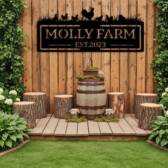 Chicken Farm Sign Custom