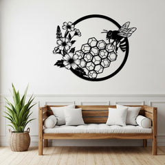 Bee and Honeycomb Wall Art