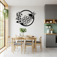 Bee and Honeycomb Wall Art