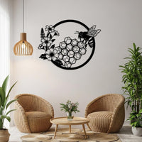 Bee and Honeycomb Wall Art