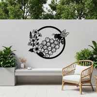 Bee and Honeycomb Wall Art