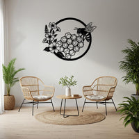 Bee and Honeycomb Wall Art
