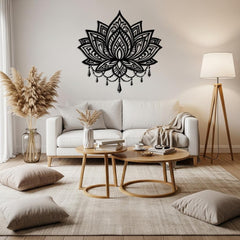 Lotus Mandala Metal Wall Art