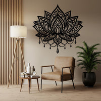Lotus Mandala Metal Wall Art