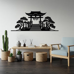 Japanese Torii Gate Metal Wall Art