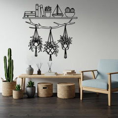Vase Flowers Metal Wall Art