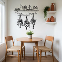 Vase Flowers Metal Wall Art