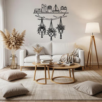 Vase Flowers Metal Wall Art