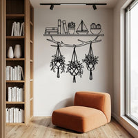 Vase Flowers Metal Wall Art