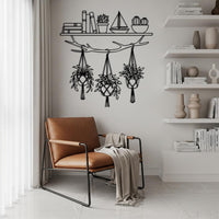 Vase Flowers Metal Wall Art