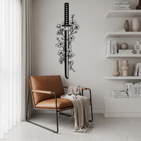 Floral Katana Wall Art