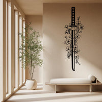 Floral Katana Wall Art