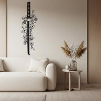 Floral Katana Wall Art