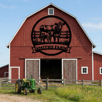 Custom Cow Farm Sign