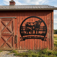 Custom Cow Farm Sign