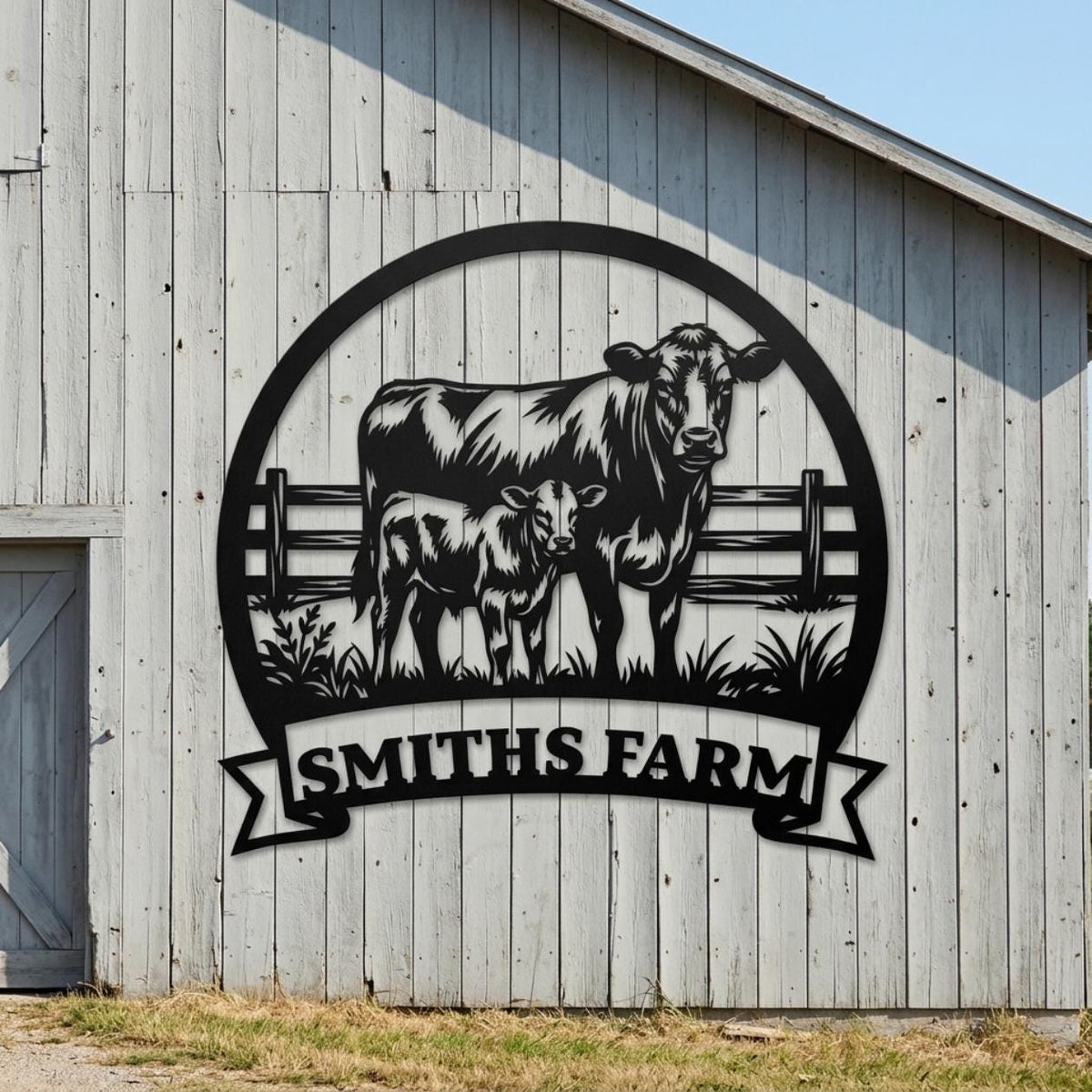 Custom Cow Farm Sign