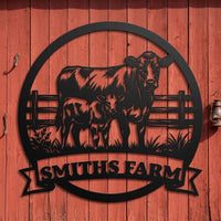 Custom Cow Farm Sign