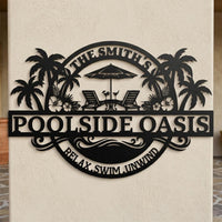 Custom Poolside Sign