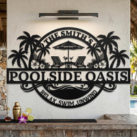 Custom Poolside Sign