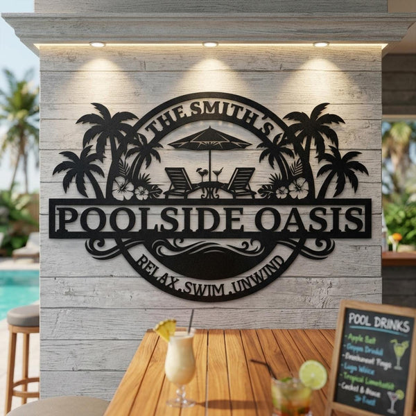 Custom Poolside Sign