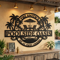 Custom Poolside Sign