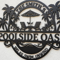 Custom Poolside Sign