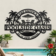 Custom Poolside Sign