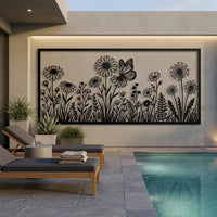 Wildflower Large Metal Wall Decor