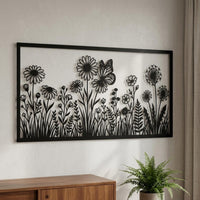 Wildflower Large Metal Wall Decor