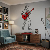 Guitar Player Metal Wall Decor