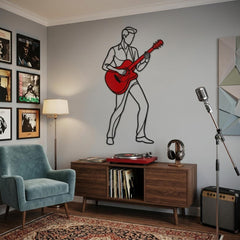 Guitar Player Metal Wall Decor