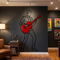 Guitar Player Metal Wall Decor