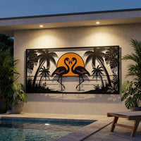 Flamingo Metal Wall Decor