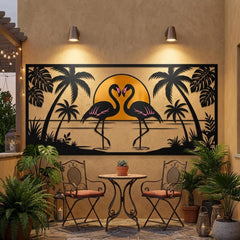 Flamingo Metal Wall Decor