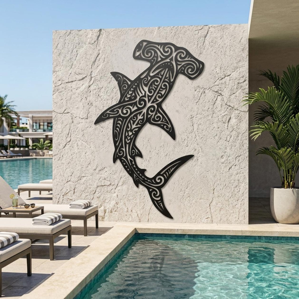 Hammerhead Shark Metal Wall Decor
