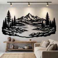 Mountain Lake Metal Wall Decor