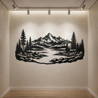 Mountain Lake Metal Wall Decor